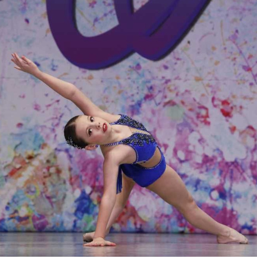 Sparkly Blue Dance Costume for Kids